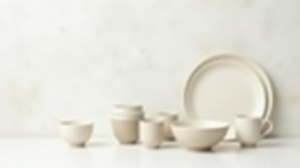 現代的なデザインの陶磁器コレクション